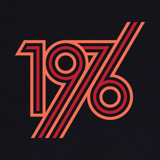 1976 style 70`s red orange line by VyacheslavKolb